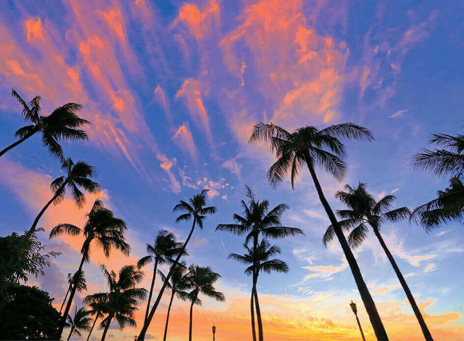 7月 ハワイの夕焼け雲 SORA -空- 2022年カレンダーの画像