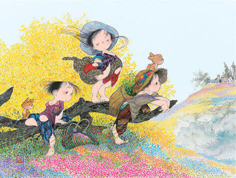 名入れ印刷】NK-38 風の詩・中島潔作品集 2022年カレンダー カレンダー