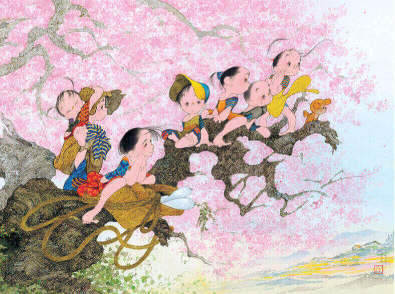 3-4月 大樹の春 風の詩 中島潔作品集(フィルムカレンダー) 2022年カレンダーの画像
