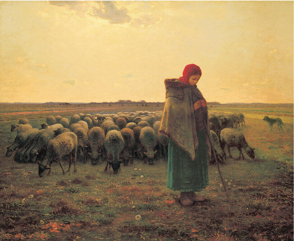 11-12月 ミレー 羊飼いの少女 パリ・オルセー名作選(フィルムカレンダー) 2022年カレンダーの画像