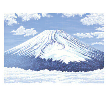 1-2月 雲海にいずる宝永富士 小暮真望版画集 2022年カレンダーの画像