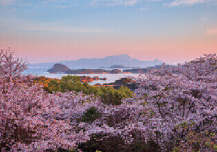 4月 天草松島と雲仙岳(熊本) 天地自然・森田敏隆写真集 2022年カレンダーの画像