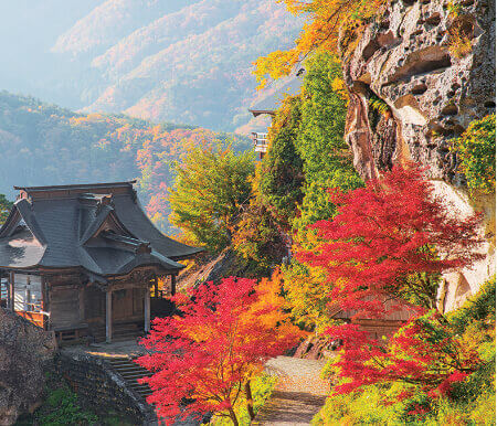 11月 立石寺(山形) 日本の朝 2023年カレンダーの画像