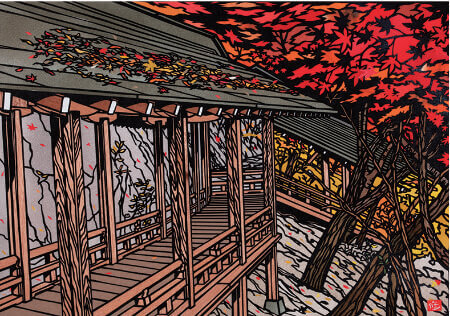 名入れ印刷】NK-54 四季めぐり・久保修切り絵作品集 2023年カレンダー