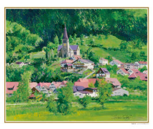 3/4月 シュバルツバルトの村(ドイツ)  ヨーロッパの印象(フィルムカレンダー) 小田切訓 2023年カレンダーの画像
