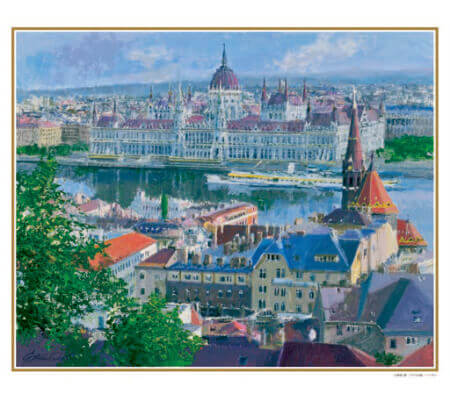 1/2月　ドナウの街(ハンガリー) ヨーロッパの印象(フィルムカレンダー) 2024年カレンダーの画像