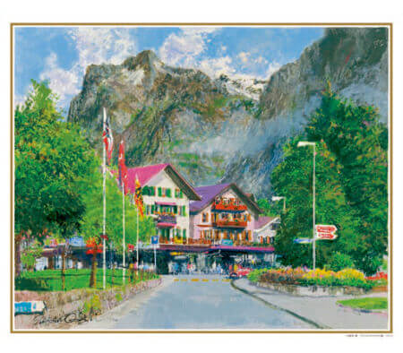 7/8月　グリンデルワルトの道(スイス) ヨーロッパの印象(フィルムカレンダー) 2024年カレンダーの画像