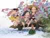 7/8月 スイカ 風の詩 中島潔作品集(フィルムカレンダー) 2025年カレンダーの画像