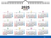年間カレンダー 壁掛け・卓上両用カレンダー 2025年カレンダーの画像