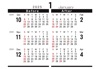 裏面 シンプルデザインデスク 2025年カレンダーの画像